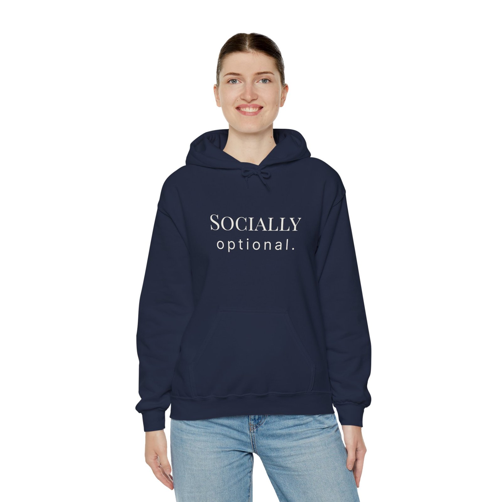 socially optional. hoodie socially optional. hoodie