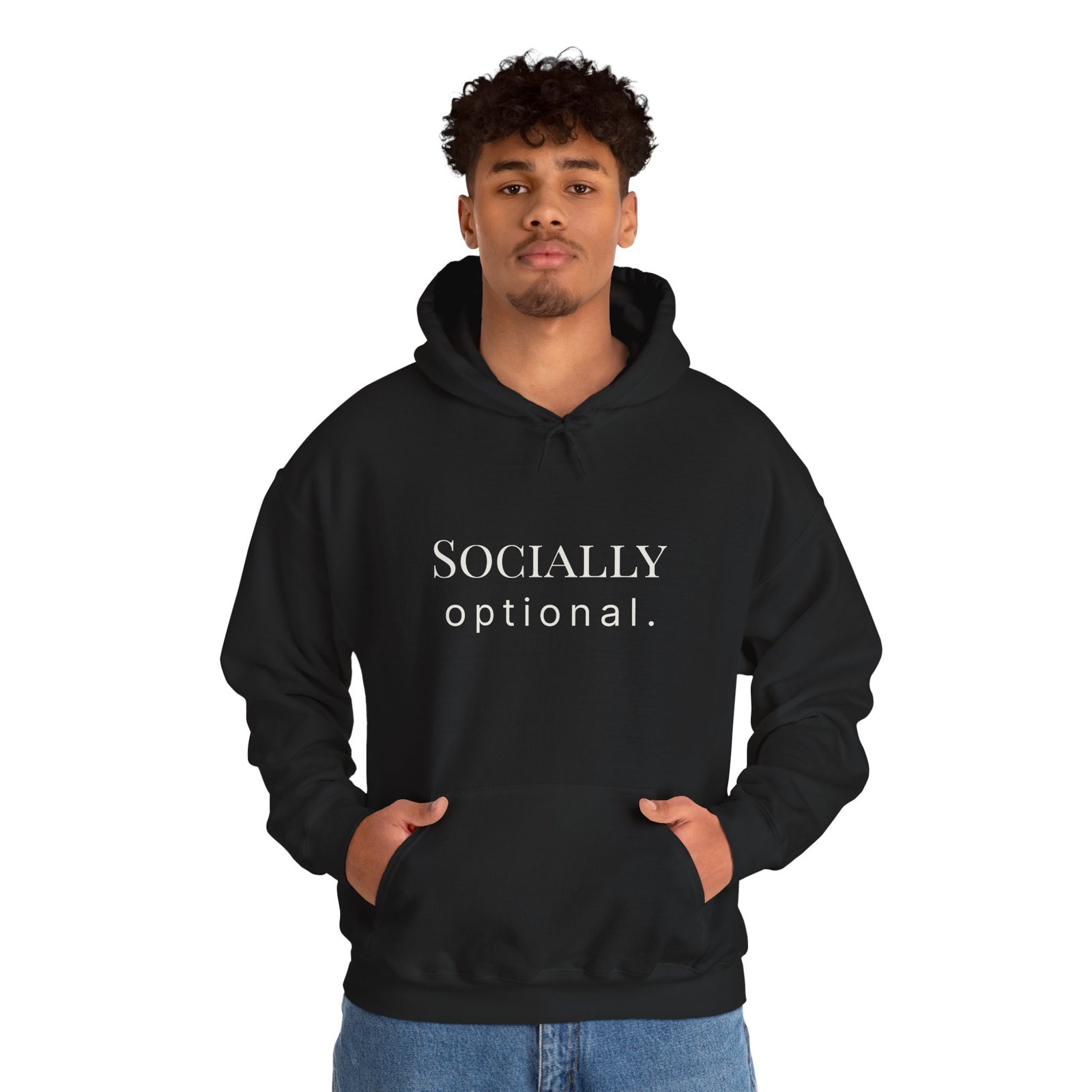 socially optional. hoodie socially optional. hoodie