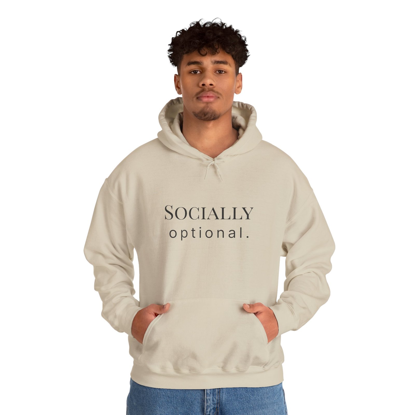 socially optional. hoodie socially optional. hoodie