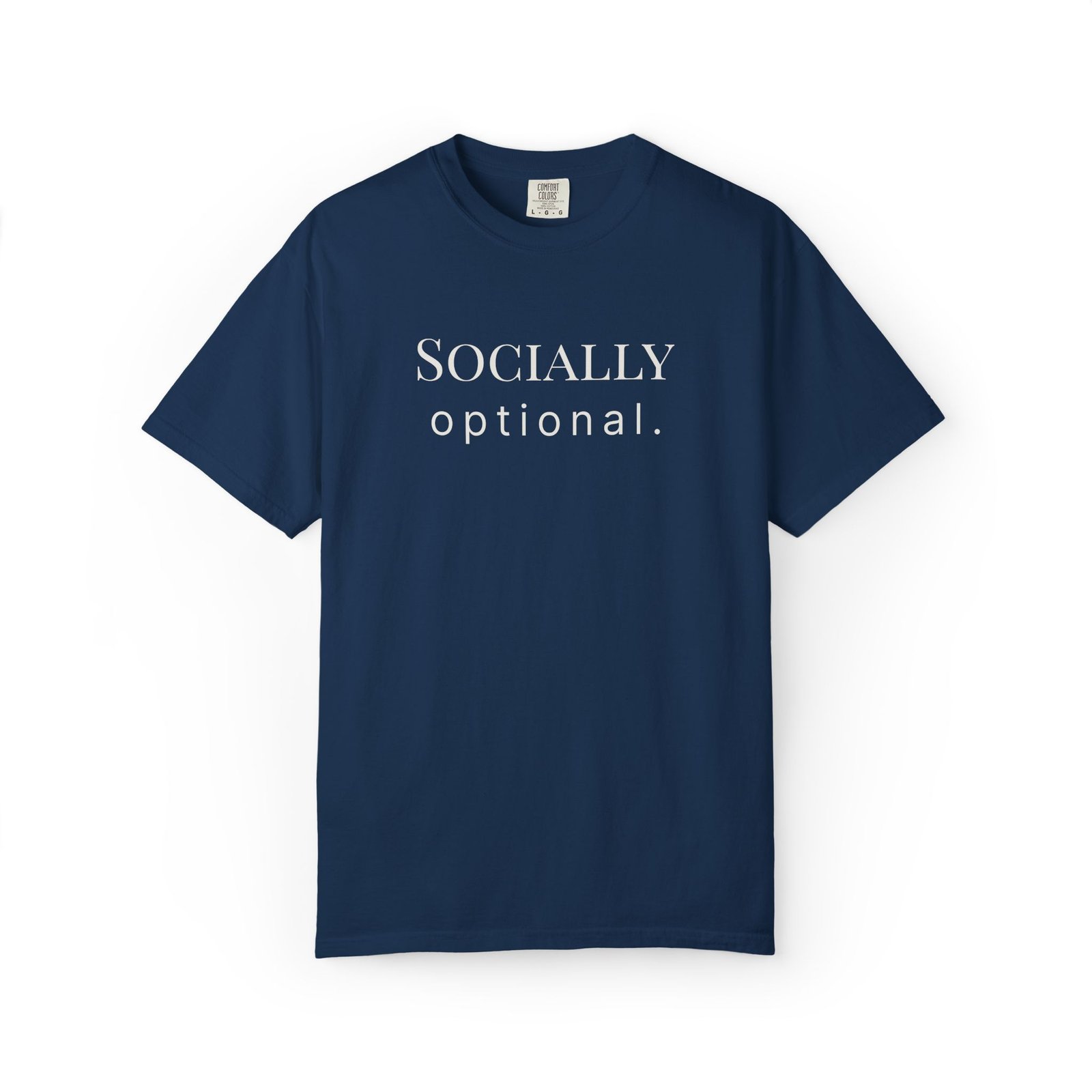 socially optional. t shirt