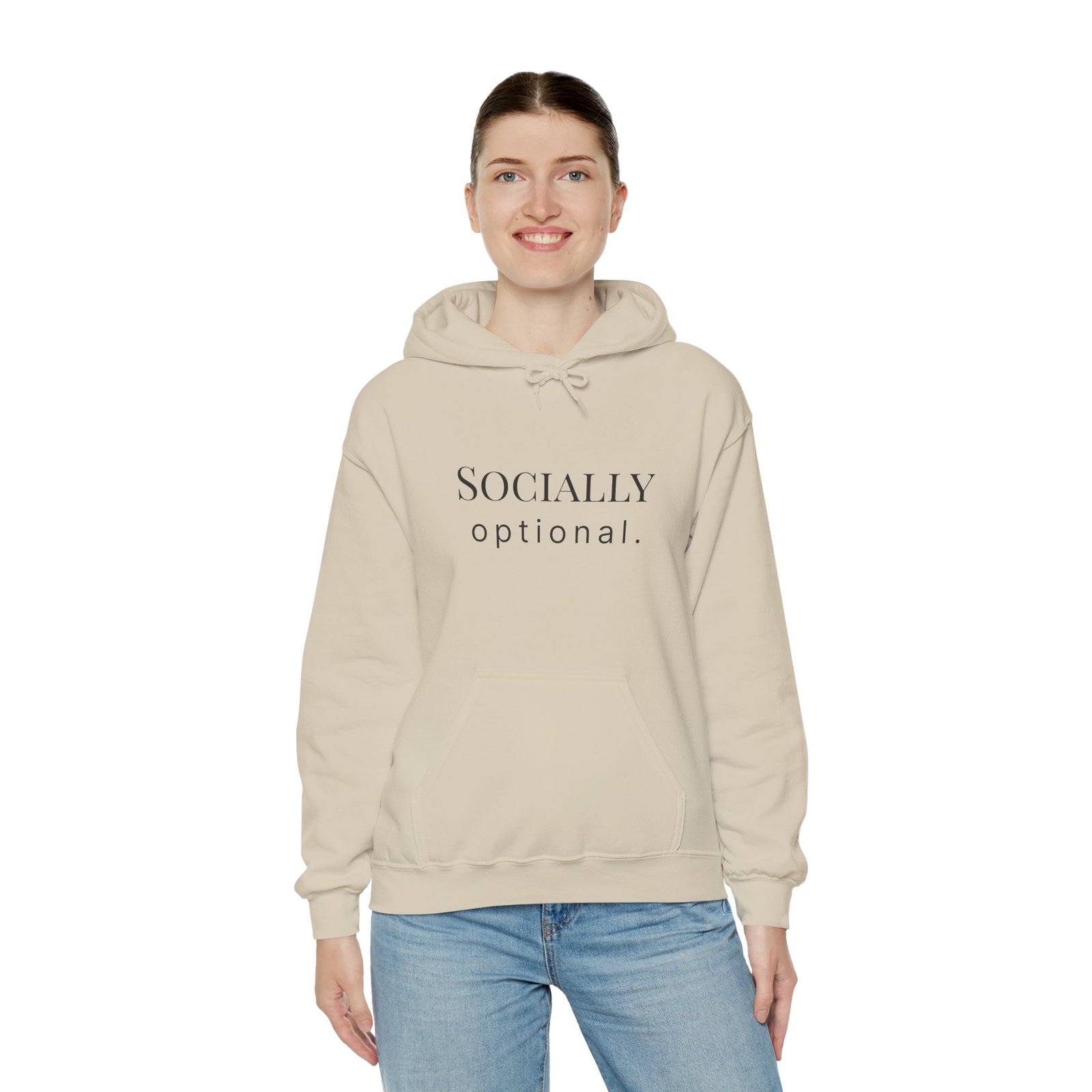 socially optional. hoodie socially optional. hoodie